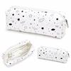 Polka Dot Zipper Pencil Pouch Large Capacity Fabric Pencil Case Pen Storage Bag  Everyday Storage