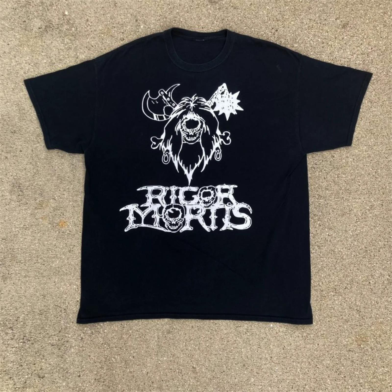 

Rigor Mortis Symbol T Shirt Cotton Black Men Size S to 5XL BE2031 XXXXXL чорний