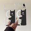 Magnetic Phone Case for iPhone 17 17E 16 16E 15 14 13 12 11 Air Pro Max Plus Cute Cat Pattern Transparent Soft TPU Slim Cover