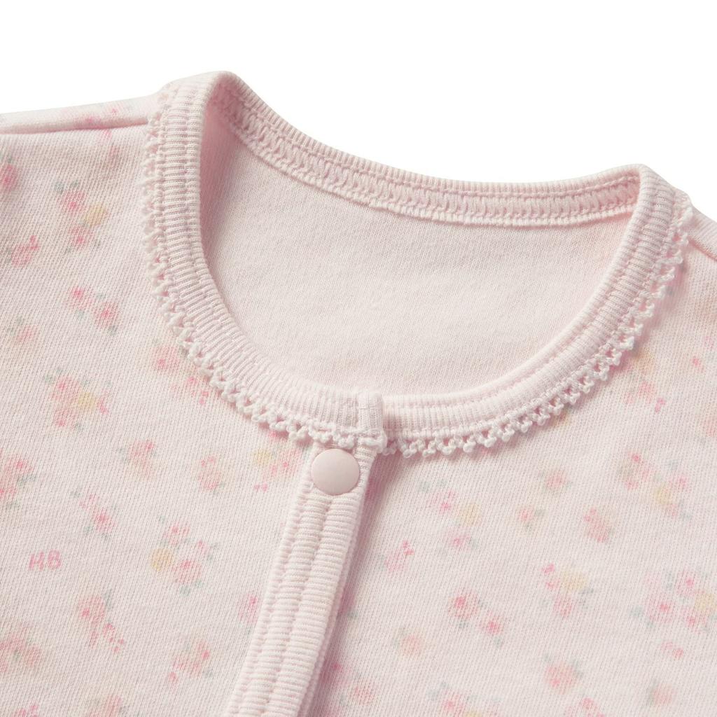 House Hot Set of 2 Long Sleeve Body Shirts [Miki Biscuits] (front Opening) 74-9935-579 (70cm, Pink)