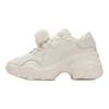 Women's White Pulsar Wedge Wns Furry Low Top Chunky Sneakers 400977-01