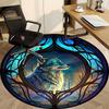 1PC Wolf Stained Artwork Chair Carpet for Office, Indoor Non-Slip Washable Carpet, Soft Comfortable Mat For Office Room Yy250930321