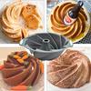 Silicone Bundt Pan 11.2''x3.1'' Heritage Bundtlette Cake Mold Non-stick For Cyclone Cake Making Baking Tools Kitchen Gadgets