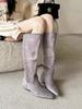 Autumn and winter new pointed thick heel short with thin temperament French fashion sexy beautiful boots