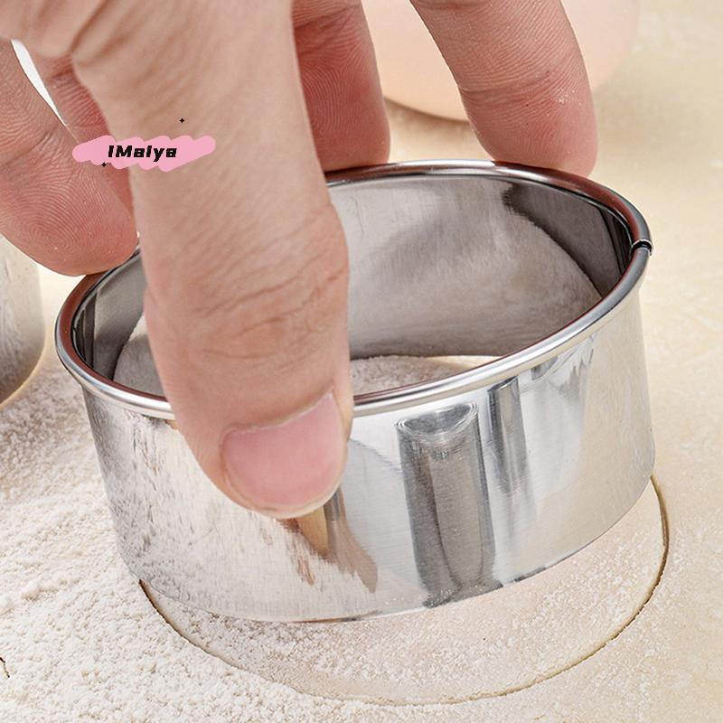 M-11 Stück Edelstahl-Ausstecher-Set runde Keksform Kreis Mousse-Form Kuchen-Dekorationswerkzeug Backform für DIY-Kuchen