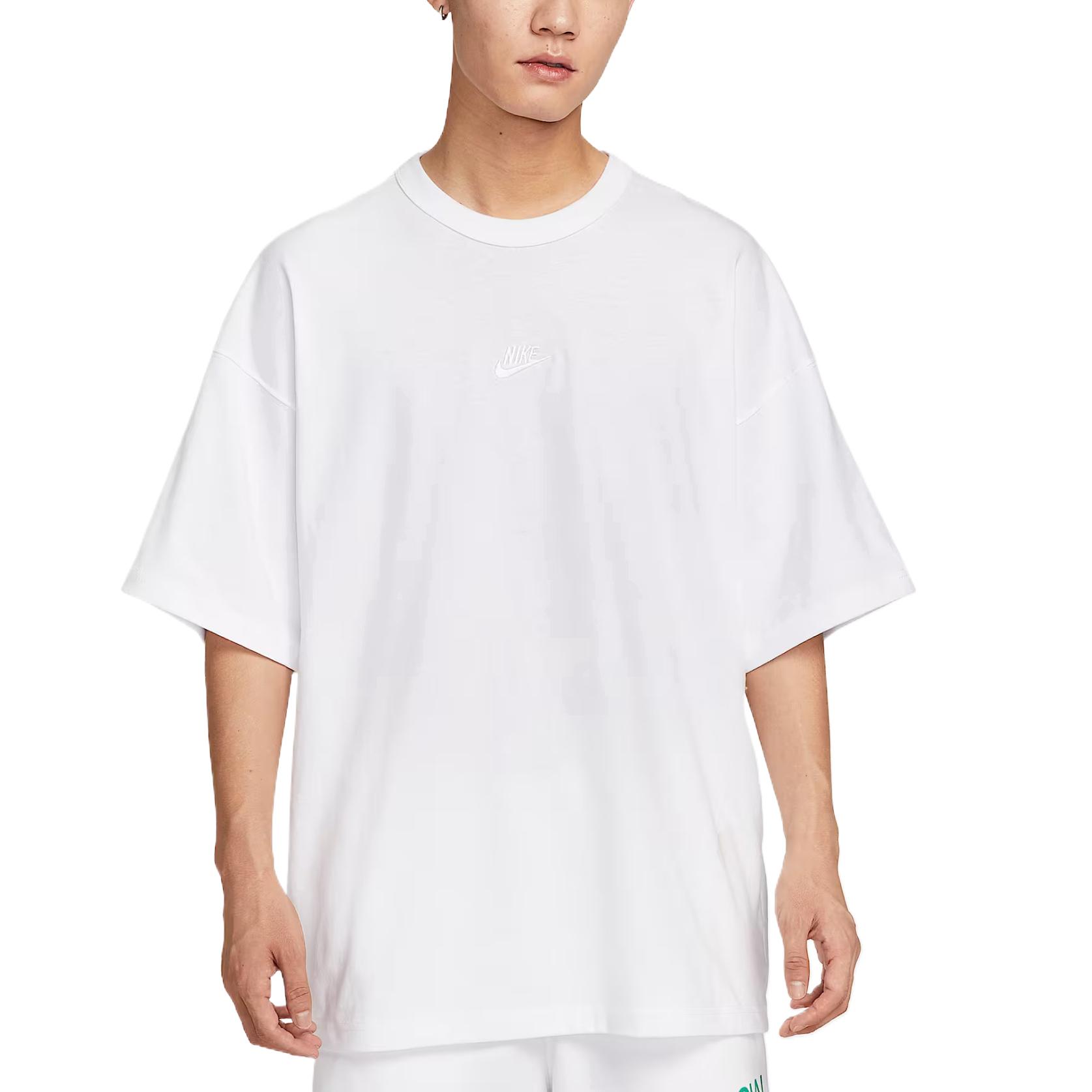 Nike Sportswear T Shirts Men s White Crew Neck Moderate HF9607-100 M