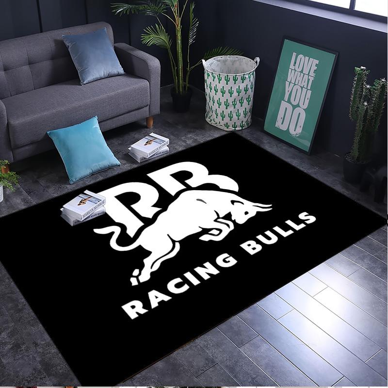 Racing Bulls Rug Area rug for Livingroom, Bedroom, Palyroom, Chair Rug, Office Rug, Floor mat, Large Size Fan Christmas Birthday gift