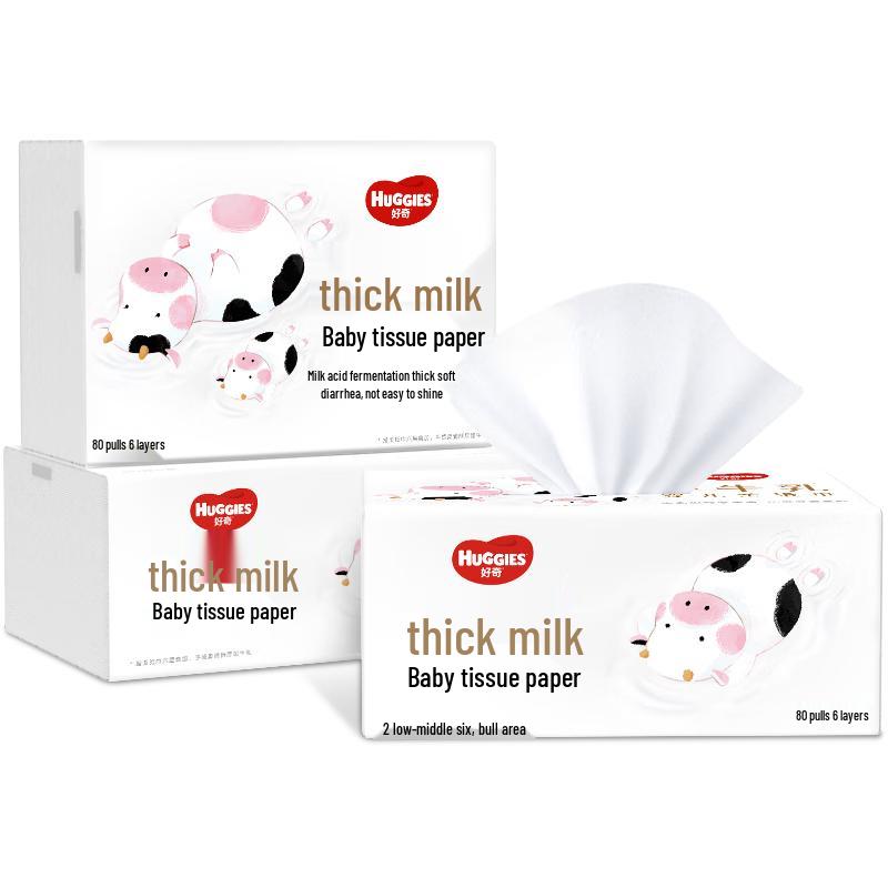 Huggies 6-слойные мягкие салфетки с молочным кремом