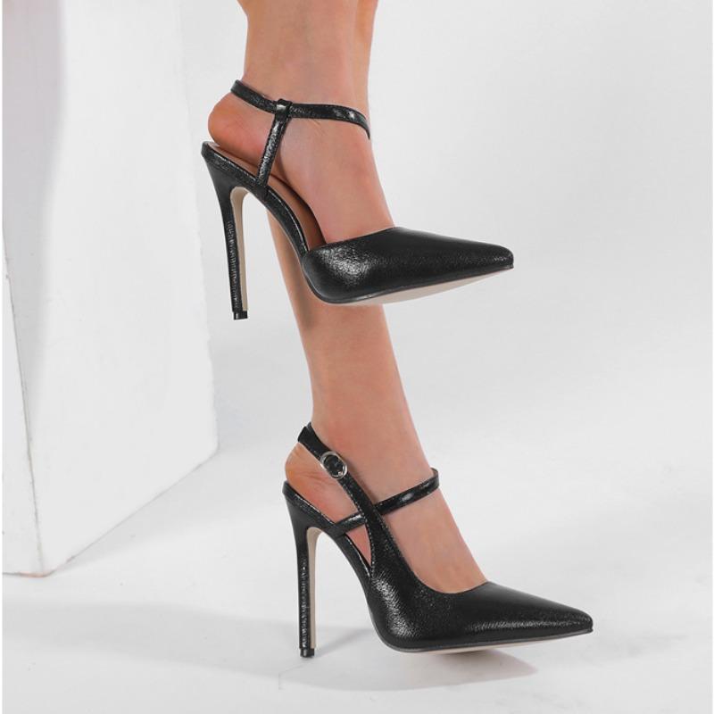 Eilyken Jarní móda Pásek ke kotníkům Dámské Lodičky Špičatá Slingbacks Tenké podpatky Party Mule Dámské Boty