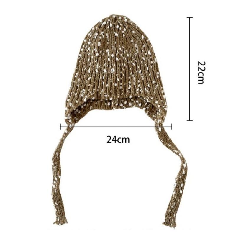 Cute Baby Girl Hat with Braids Brim Winter Warm Knitted Earflap Cap Fashion Beanie for Toddler Soft Yarn Crochet Infant Hat