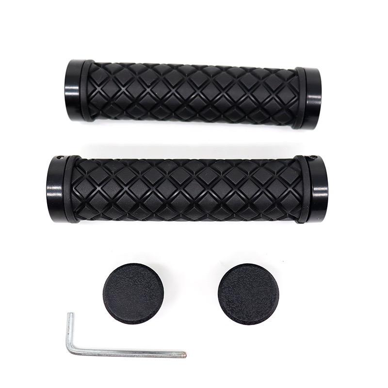 ROHS Standard Ergonomic Design Unilateral Locking TPR Rubber Anti-Slip Lightweight Bike Handlebar Grips 130mm Bicycle Parts чёрный