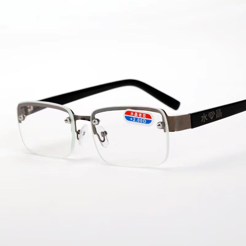 Brille Randlos Optischer Rahmen Rezeptbrille Rahmenlose Brille Für Breites Gesicht Mit Langen Bügeln Lesebrille Gafas