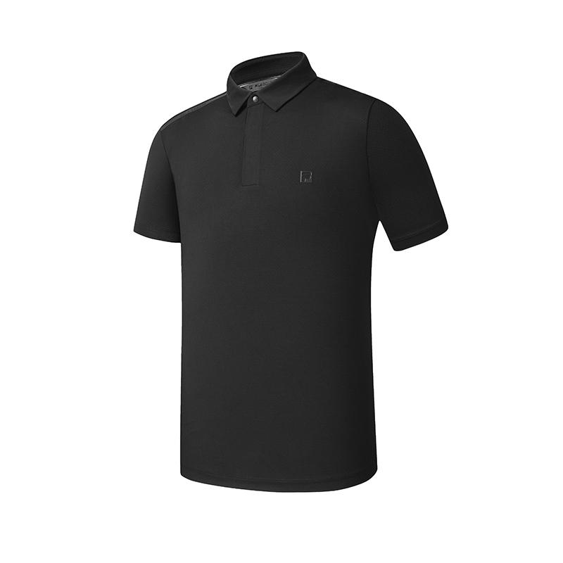 FILA Golf Series Simple Comfortable Cool Touch Polo Shirt Men tops Deep-Black A11M625138FBK