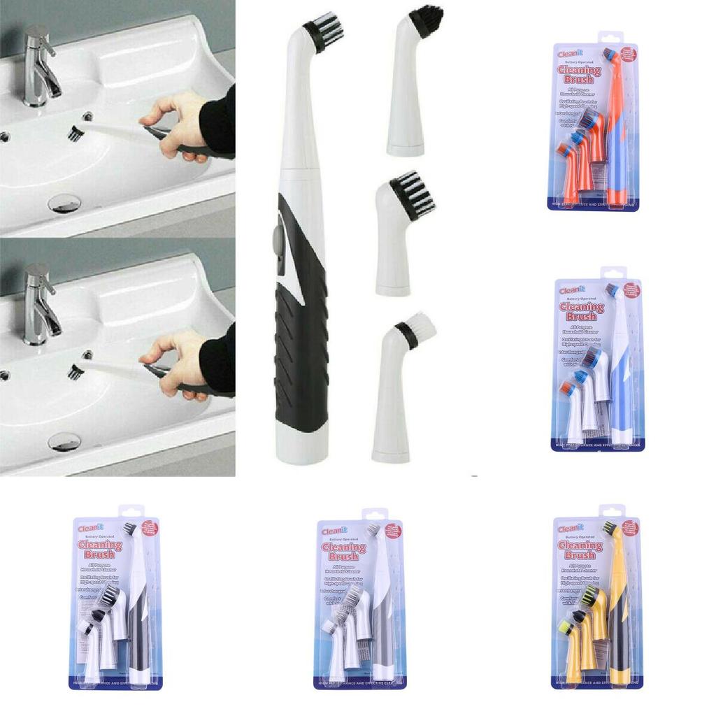 Cleaning Scrubber Super Electric Brush House Help Kitchen Bathroom 4 In 1