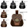Vintage Hüft-Münzbeutel Geprägtes Design Gürteltasche Retro Kordelzug Bauchtaschen Mittelalterliches Thema