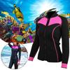 Woman Wetsuit Top Coat Sun Protection Long Sleeve Fitting Swimwear for Snorkeling SurfingS