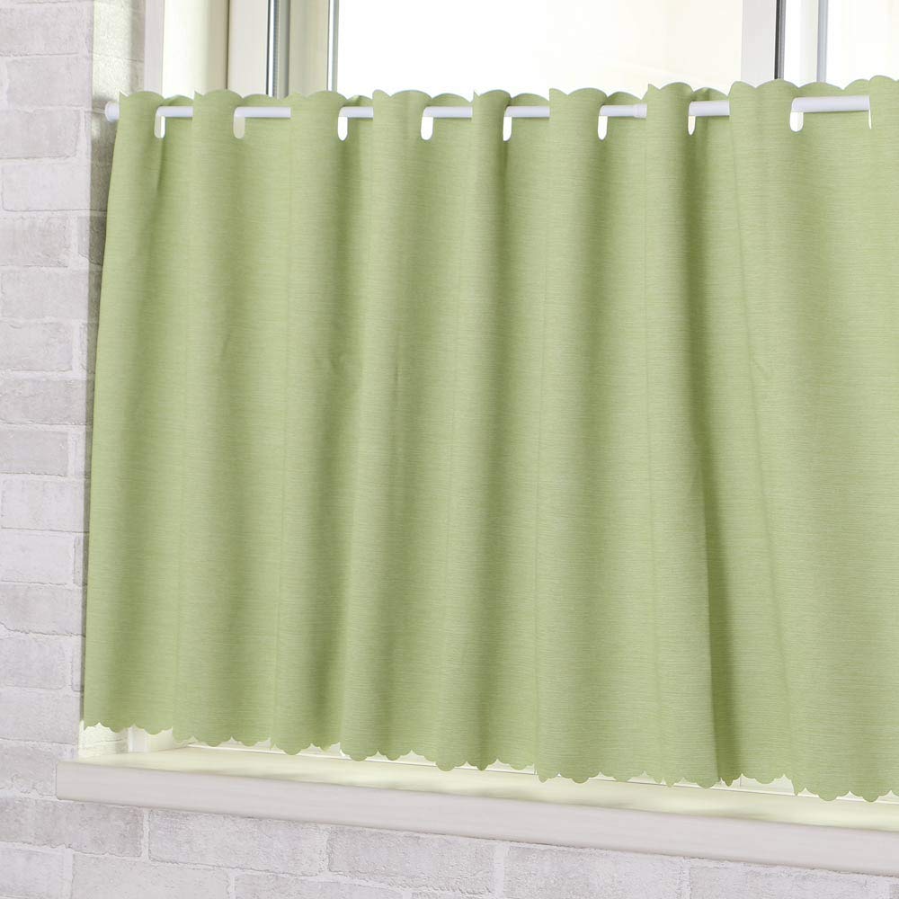 cafe curtain in pastel 135cm wide x 90cm long Water-repellent, light-blocking green,