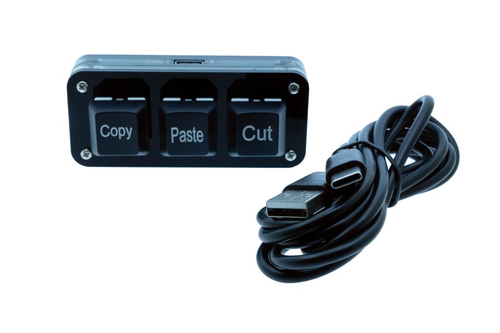 XYZA Tiny Keyboard Copy Paste Cut Keyboard 3key Black