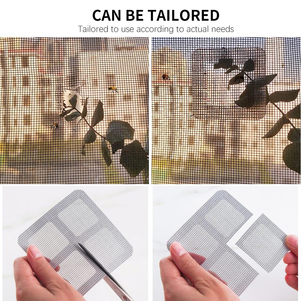1 Piece Window Screen Repair Patch Curtain Holes Cover Home Door Curtain Holes Cover Mesh Anti-sect Self Sticker