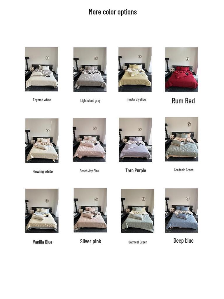 Xinjiang Long-Staple Cotton Solid Color 4-Piece Bedding Set