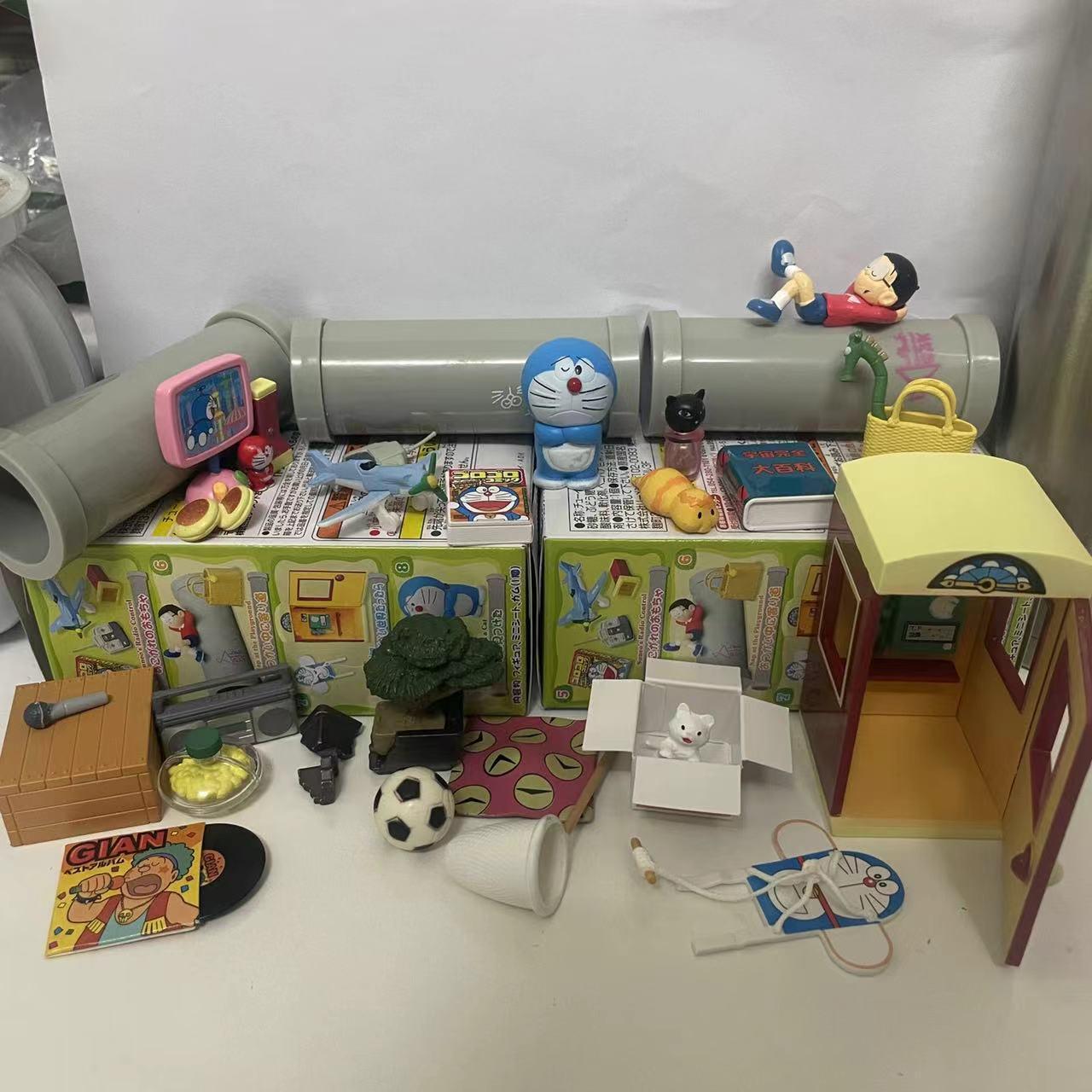 Trendy Doraemon Miniature Life Scene: Happy Weekend Home Decoration Toy