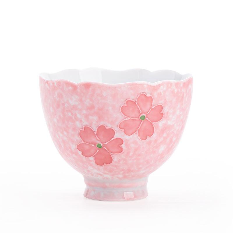 Pure Hand-painted Powder Cherry Blossom Teacup Ceramic Tea Set Master Cup Guest Cup Tea Cup Exquisite Girls Teacup