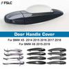 Car Decoration Door Handle Cover For BMW X5 2014-2018 X6 2015- Carbon Fiber Silver Black Cars Accessories Exterior Styling