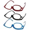 New Rotating Makeup Reading Glasses Women Portable Folding Presbyopia Eyeglasses Fashion Retro Colourful Frame Optical Eyewear