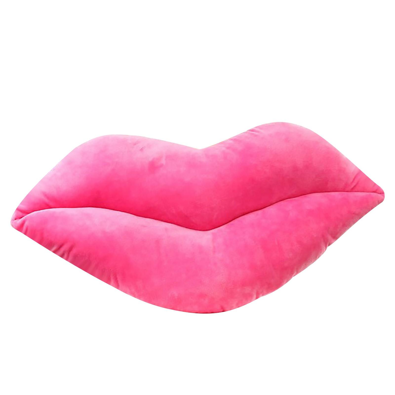 

Plush Red Lips Shaped Throw Pillow Soft Decorative Cushion for Sofa, Bed, Couch, Home Decor, Gift Idea, 20x12 Inches