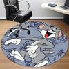 1 Stück Tom und Jerry Büro Runder Teppich, Unter Bürostühlen Schlafzimmer Wohnzimmer Heimdekoration, Raumdeko, In Verschiedenen Größen Erhältlich
