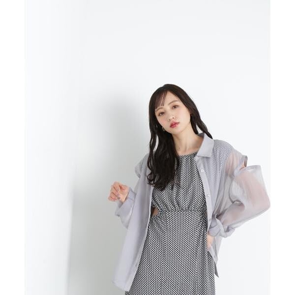 [Jill by Jill Stuart] 2-way Sheer Shirt Top