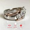 silver Moissanite ring, wedding anniversary gift, surprise gift for wife, elegant and luxurious women's ring