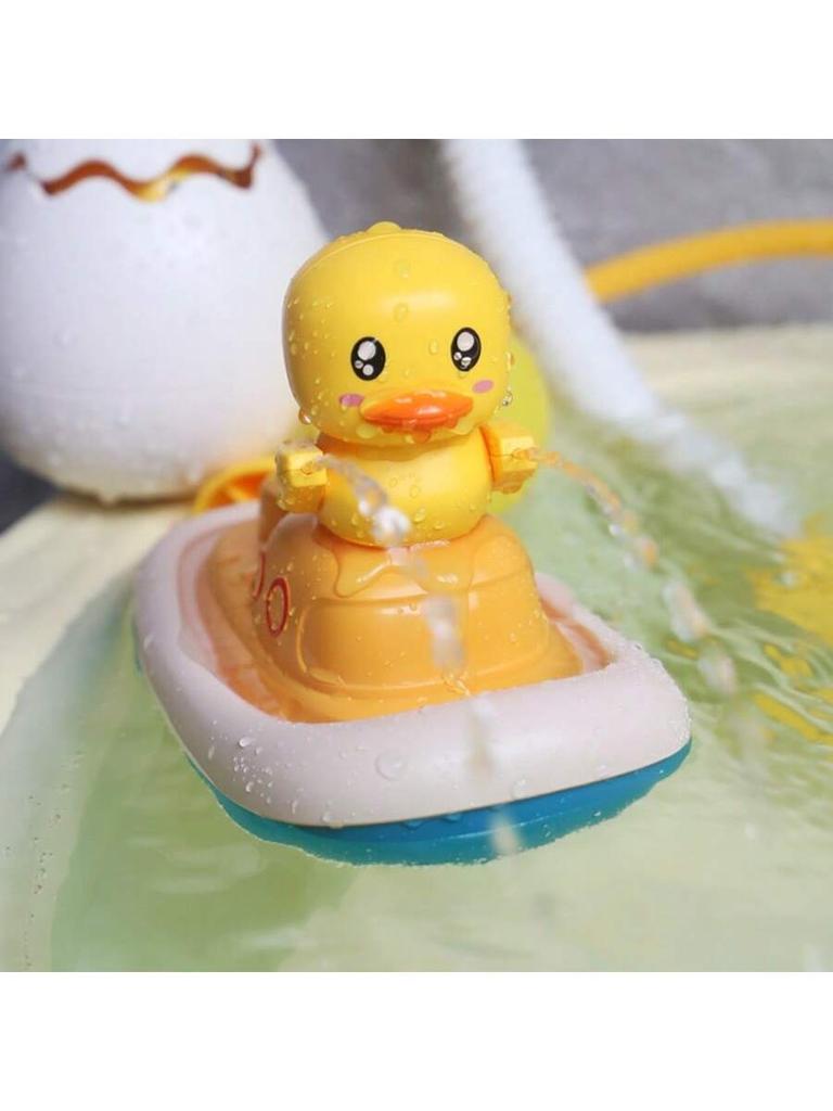 1PCS Duckling Showerhead Electric Water Play Boat Novel and Funny Fancy Water Spray Bathroom Bathing Bath Soothing Children's To