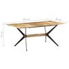 Dining Table 180 x 90 x 76 cm Solid Mango Wood