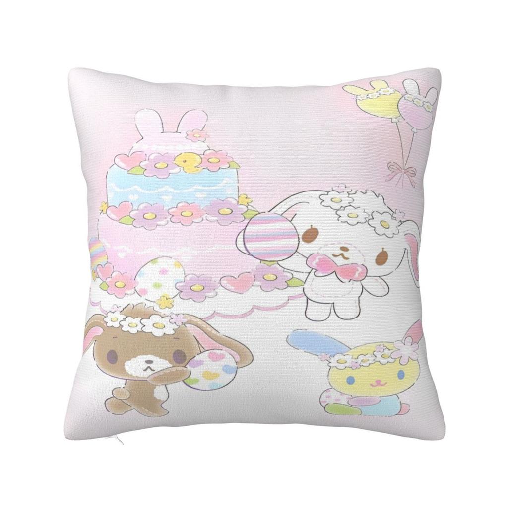 Sugarbunnies Anime Kuddfodral Polyester Dekorativ Kudde Söt Tecknad Rolig Kuddfodral