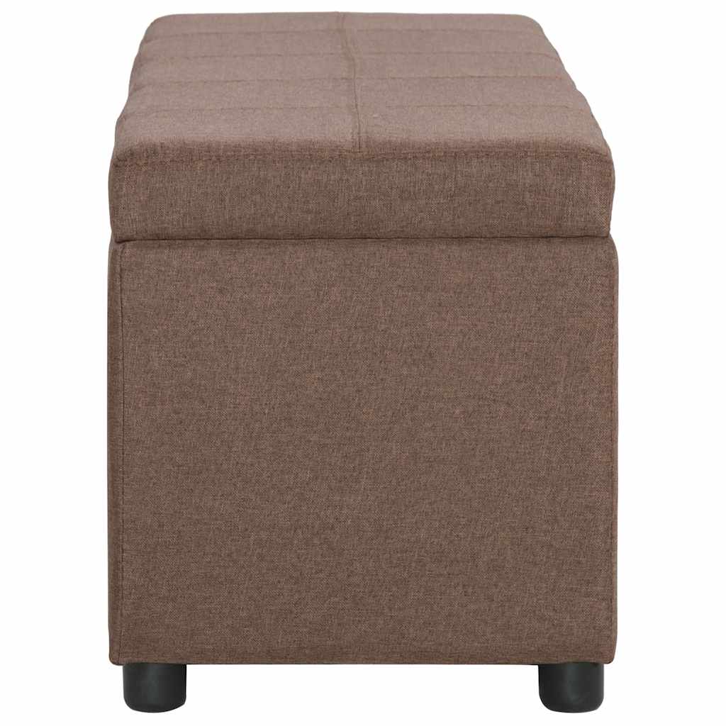 Storage Bench with Compartment 116 cm Brown Polyester