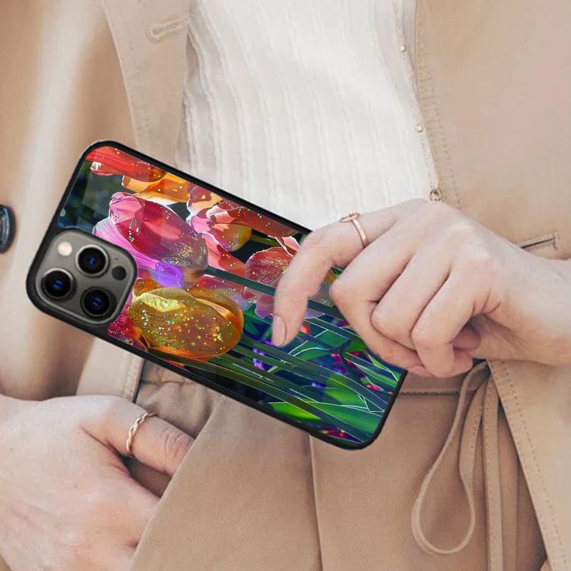 Spring Tulips Flower Magnetic Phone Case For APPLE iPhone 17 Air 16 14 13 12 Pro Max 15 Plus Wireless Charge With MagSafe Cover