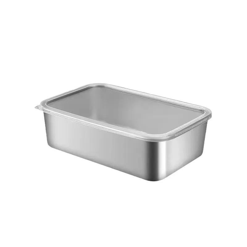 2PC Square Fresh-keeping Box With Lid, Refrigerator Storage Box, Sealed And Leak-proof Lunch Box