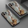Orange Cat Pattern Phone Case Suitable for iPhone 17 16 15 14 13 12 11 Pro/Max/Plus All Inclusive Matte Black Soft
