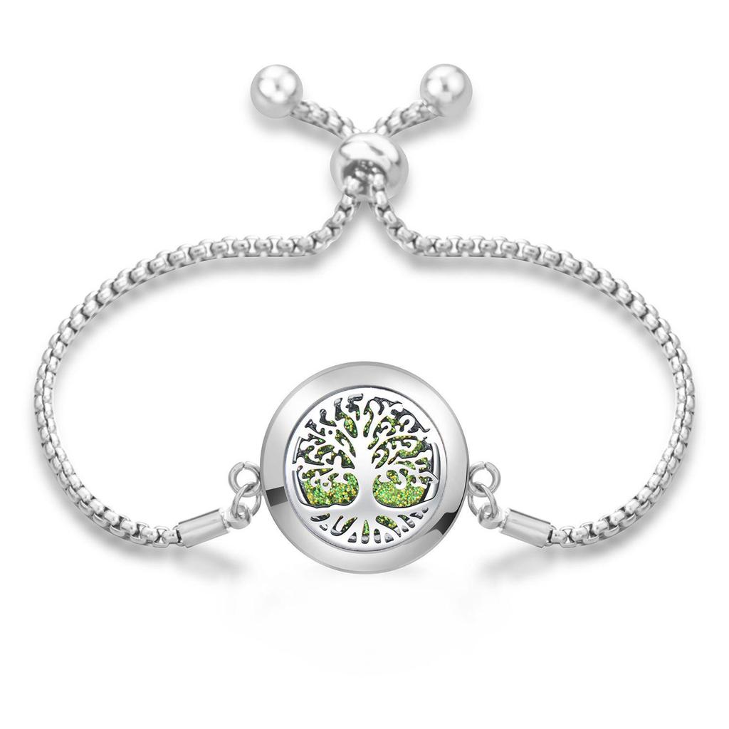 Women's Openable Titanium Steel Essential Oil Diffuser Bracelet