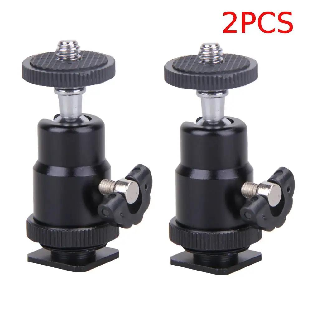 5/4/3/2/1PCS Ball Head For Camera Tripod LED Light Flash Tripod Bracket Holder Mount 1/4 Hot Shoe Adapter Cradle  for Canon Niko