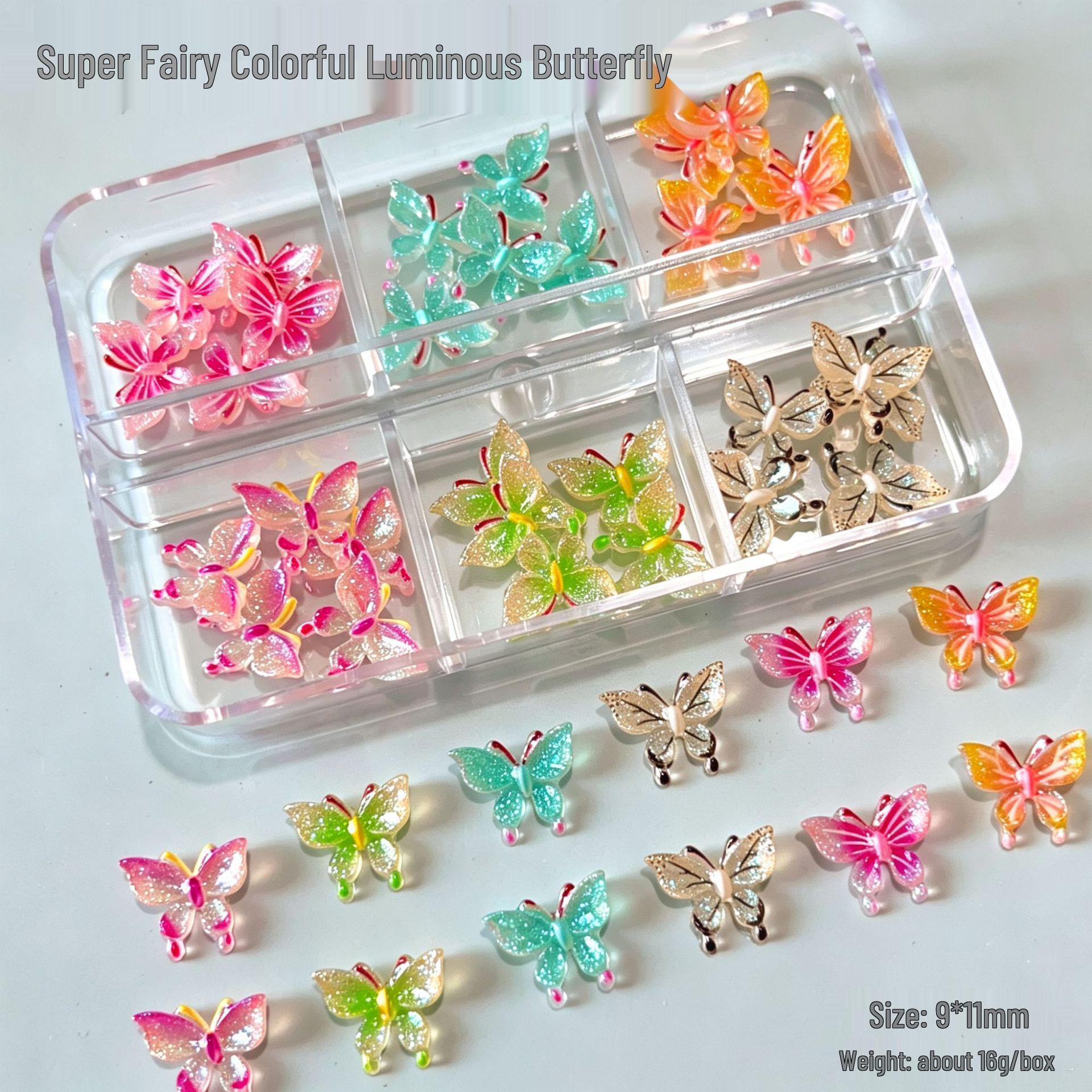 Enchanting 3D Butterfly Nail Art Decorations - Dazzling Colors for DIY Nails