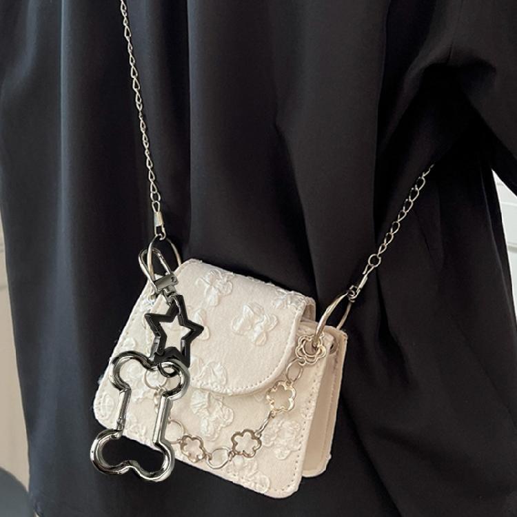 Hollow Keychain Charm Fashionable Key Ornament Fashion Key Holder Unique Keyrings Unisex Key Adornment Alloy Texture