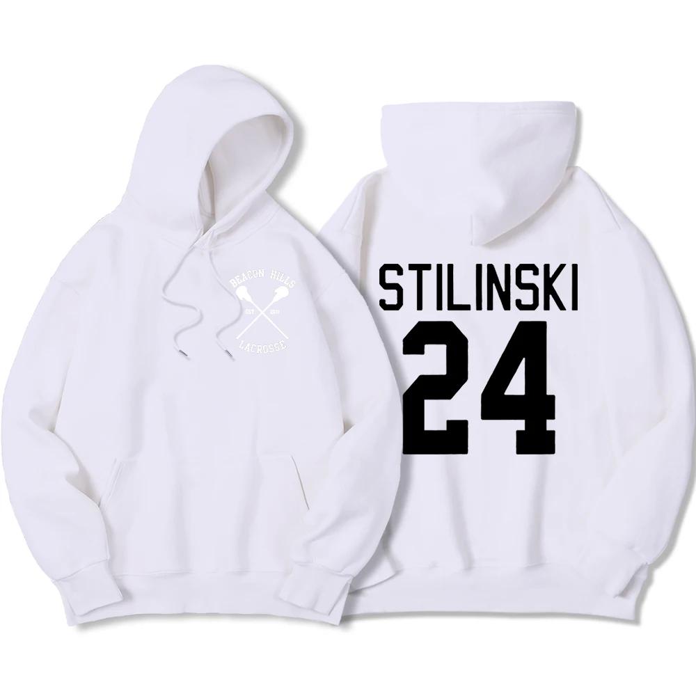 Herbst/Winter Stilinski 24 Print Hoodie Herren Hip Hop Street Hoodie Rundhals Personalisierte Lässige Mode Herren Warmes Oberteil