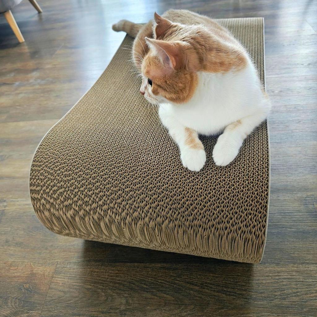 Leon cat scratching post | white 40cm | 78x28x40 cm | MruuPruu