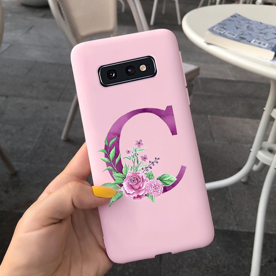 Cute Letters Cover For Samsung Galaxy S10 Plus Case S10 S10e Soft Silicone Phone Back Case For Samsung S10 S10e S10+ Cover Coque