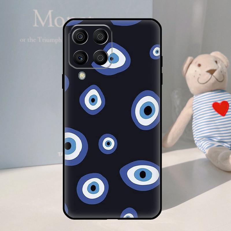 Lucky Eye Blue Evil Eye Print For Samsung Galaxy M12 M32 M52 M31 M55 M15 M11 M21 M13 M33 M35 M53 M14 M34 M54 M06 M16 Case