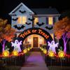 1/2PCS Solar Halloween Pumpkin Lawn Lights Outdoor Garden Decorative Warm White Solar Lights for Patio Pathway Halloween Decor