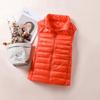 Women's Lightweight Down Vest, Korean Style, Stand-Up Collar, Slim-Fit, Sleeveless Jacket for Autumn and Winter.