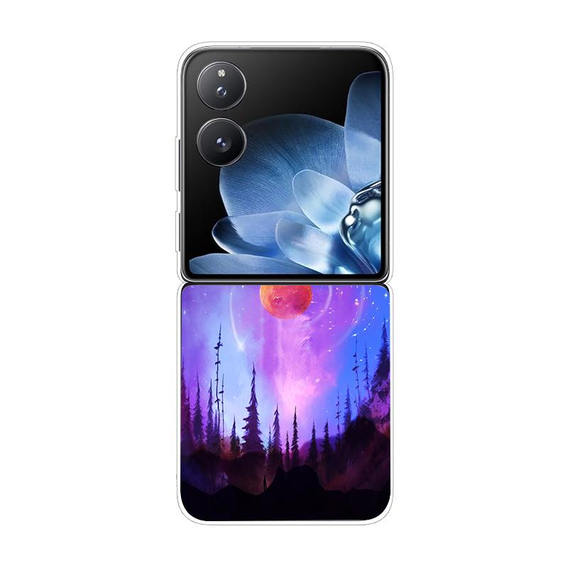 

Case For Xiaomi Mi Mix Flip Transparent Hard PC Folding Luxury Painted For Xiaomi Mix Flip Clear Protector Ultra-Thin Cover Xiaomi Mix Flip